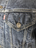vintage  Urban Village Vintage  urban village  red tab  pockets  long sleeve  levis strauss  levis  levi strauss  Denim jacket  denim  collar  button  blue