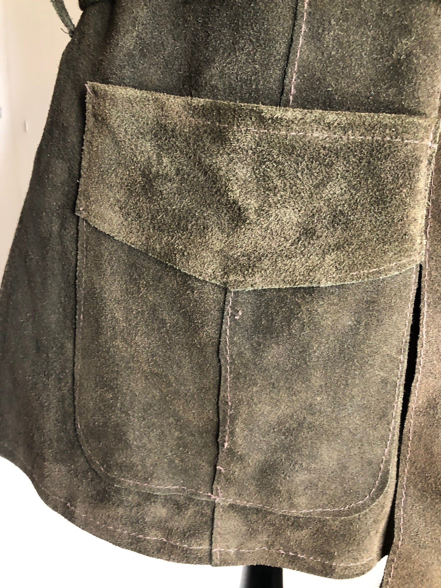 womens  western  waist tie belt  vintage  Urban Village Vintage  tie belt  Suede Jacket  Suede  shirt  Jacket  dagger collar  brown  70s  1970s  12