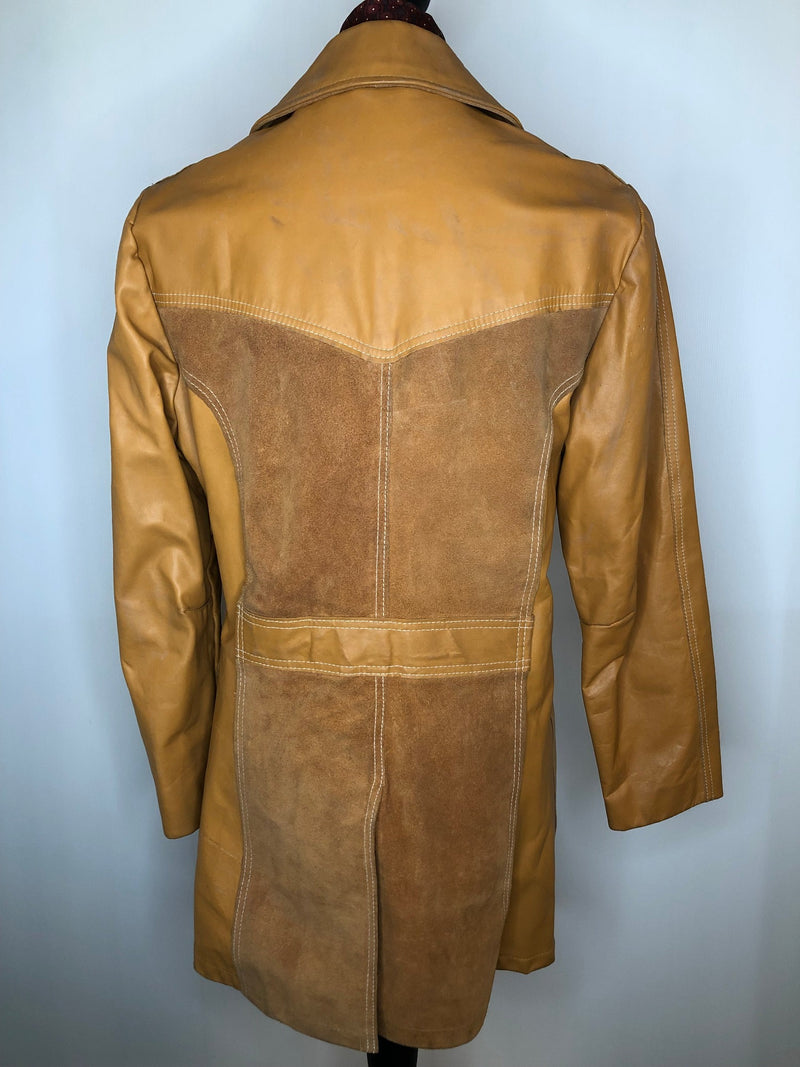 vintage  Urban Village Vintage  urban village  unique  Rounded collar  pockets  Pioneer Wear  mens  M  long sleeve  Leather Jacket  Leather Coat  Leather  Jacket  detail  collar  autumnal  autumn  60s  60  1960s  1960