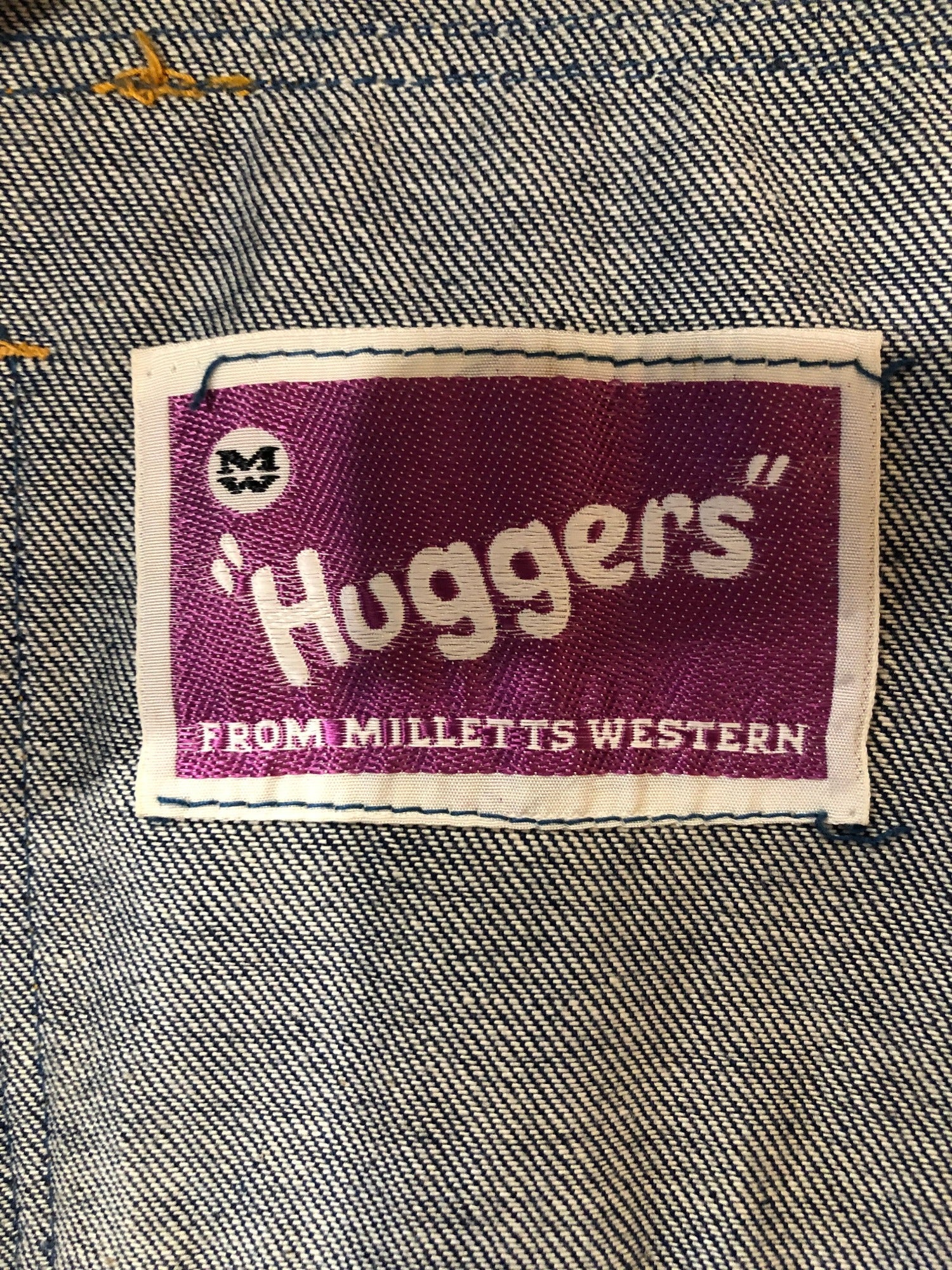 vintage  Urban Village Vintage  urban village  Shirt  shacket  rappers  press stud  mens  medium  m  Jacket  Huggers  denim style  denim shirt  denim  button fastening  blue  belted  70s  1970s