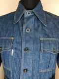 vintage  Urban Village Vintage  urban village  Shirt  shacket  rappers  press stud  mens  medium  m  Jacket  Huggers  denim style  denim shirt  denim  button fastening  blue  belted  70s  1970s