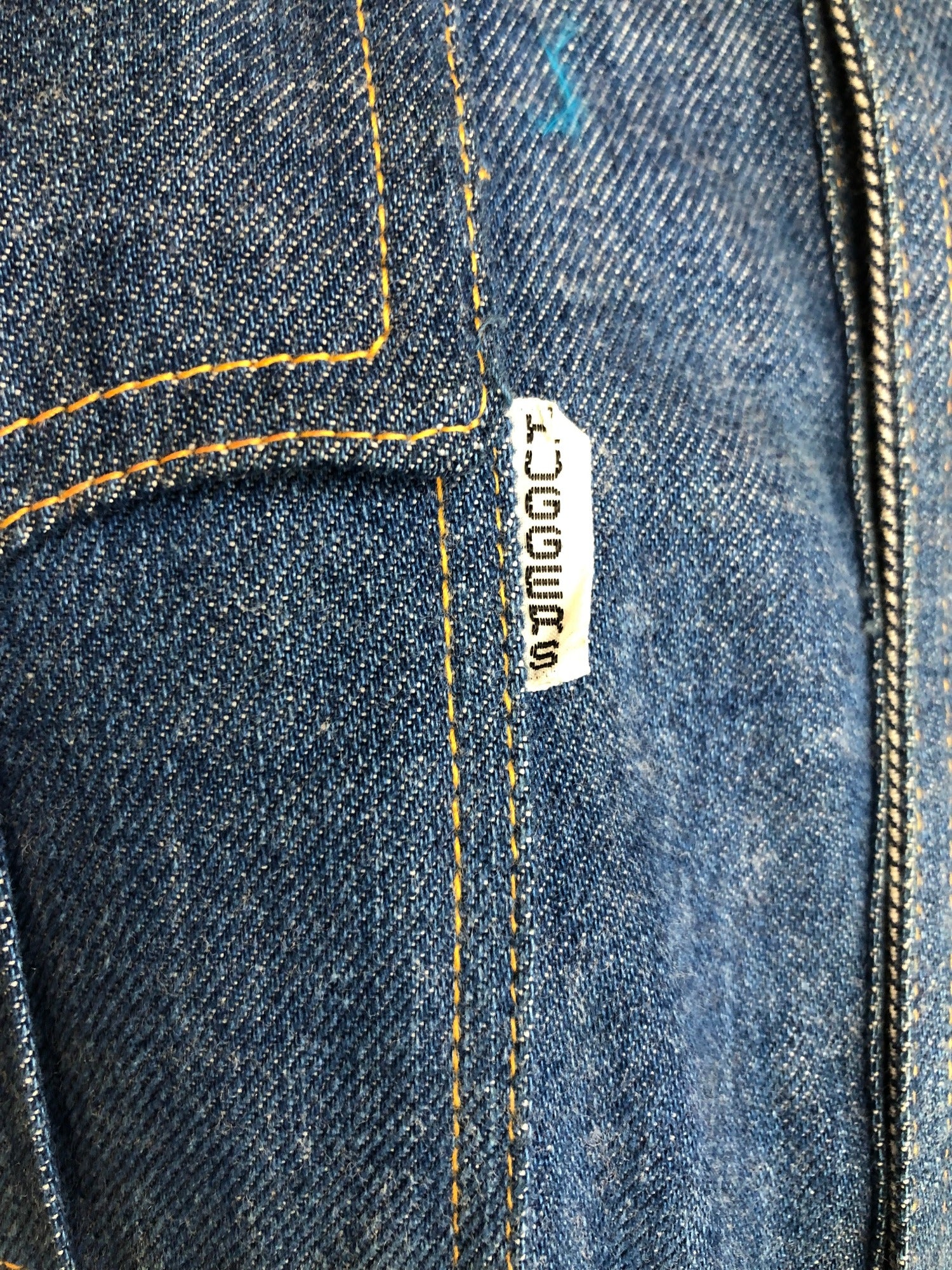 vintage  Urban Village Vintage  urban village  Shirt  shacket  rappers  press stud  mens  medium  m  Jacket  Huggers  denim style  denim shirt  denim  button fastening  blue  belted  70s  1970s