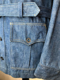 vintage  Urban Village Vintage  urban village  Shirt  shacket  rappers  press stud  mens  medium  m  Jacket  Huggers  denim style  denim shirt  denim  button fastening  blue  belted  70s  1970s