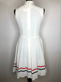 womens  vintage  Urban Village Vintage  urban village  tennis dress  tennis  stripes  straps  sheer  retro  pussy bow  nautical  long sleeve  dress  Devonshire Lady  back zip  70s  1970s  10