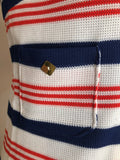 zip back  womens  white  vintage  Urban Village Vintage  stripes  striped dress  striped  scooter dress  scooter  Red  MOD  Blue  60s  1960s  10