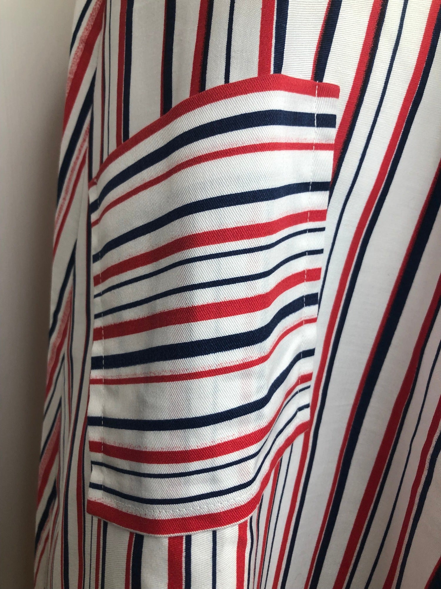 womens  white  vintage  Urban Village Vintage  urban village  Stripes  Skirts  skirt  Red  Blue  a line  70s  6  1970s