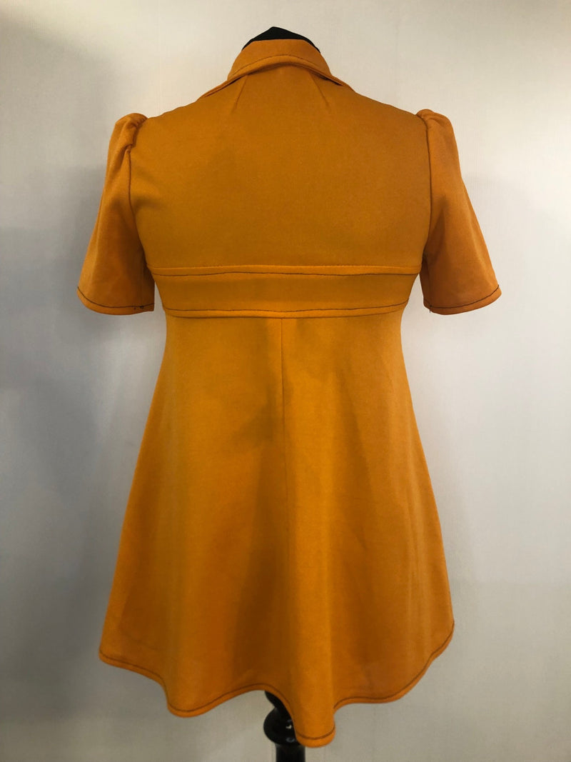 womens top  womens  waist belt  vintage  urban village  tops  top  summer top  smock top  short sleeved  short sleeve  polo top  Orange  Embroidered  black rose  70s  70  1970s