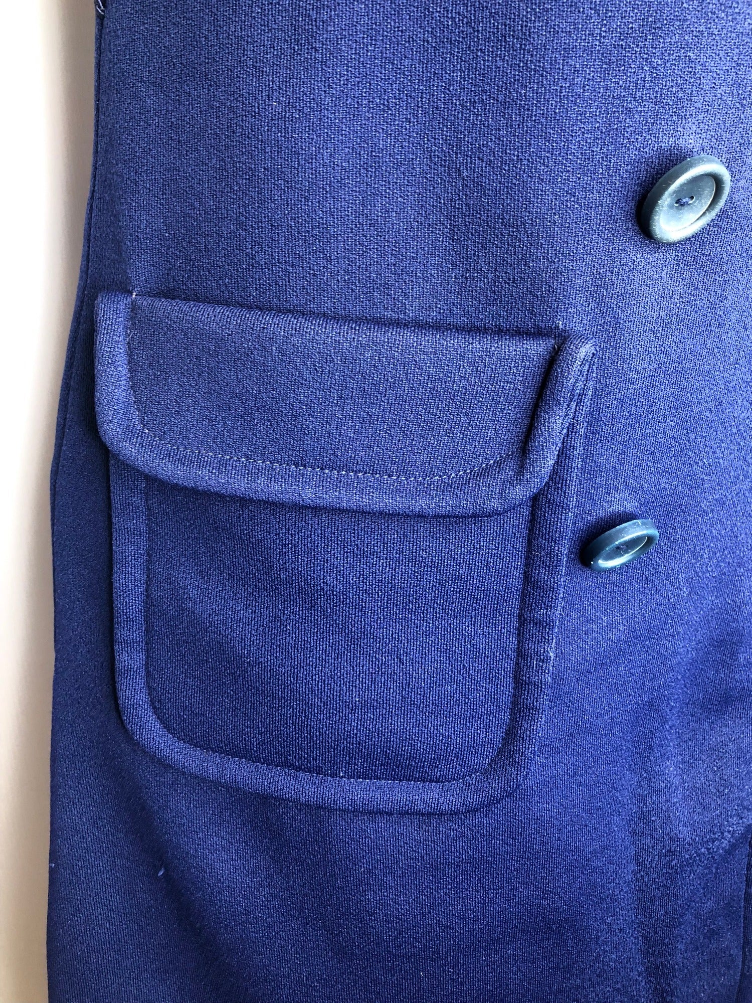 womens  vintage  summer  spring  retro  MOD  dress  Blue  back zip  60s  1960s  12