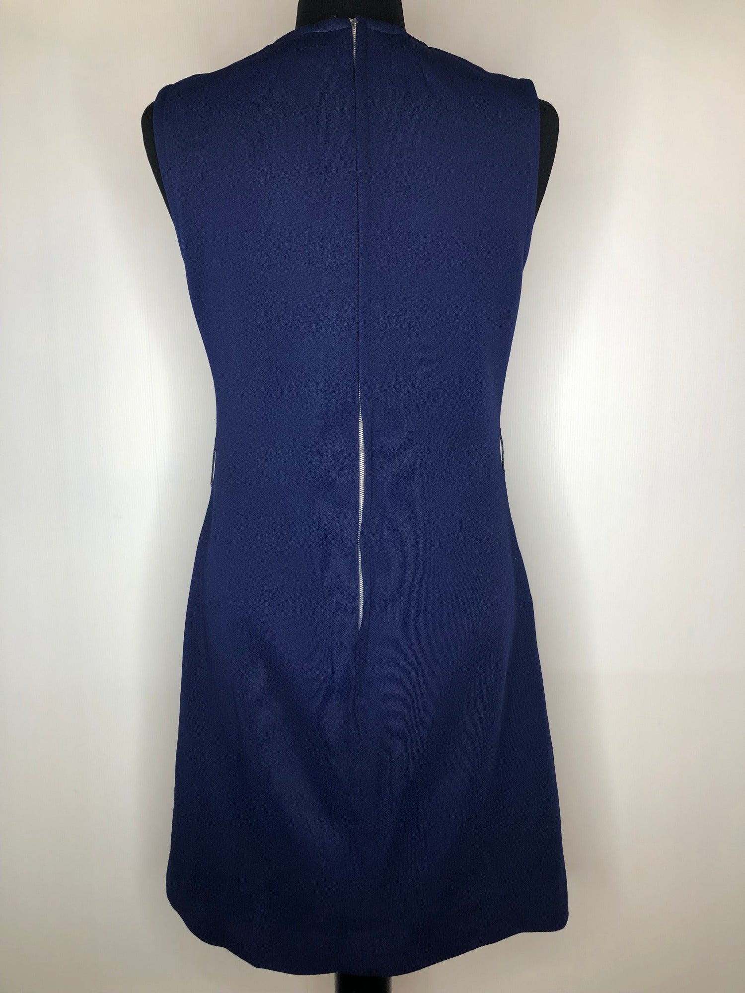 womens  vintage  summer  spring  retro  MOD  dress  Blue  back zip  60s  1960s  12