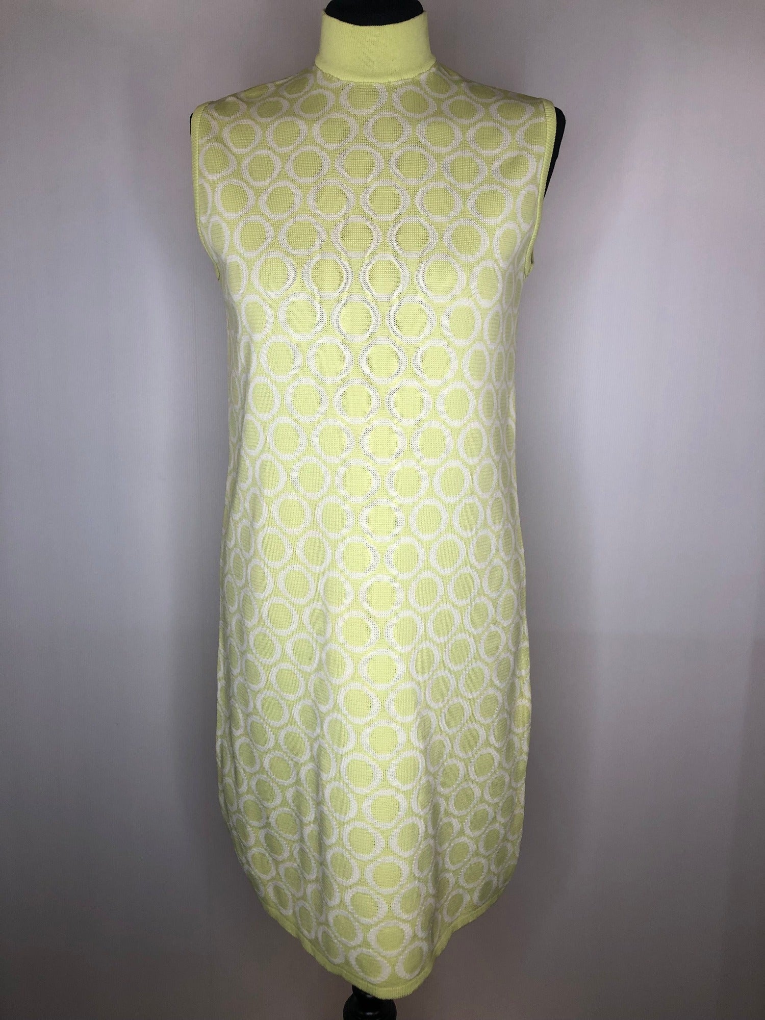 womens  vintage  Urban Village Vintage  urban village  summer  sleeve  multi  MOD  Miss Casual  knit dress  green  floral dress  dress  60s  1960s  14