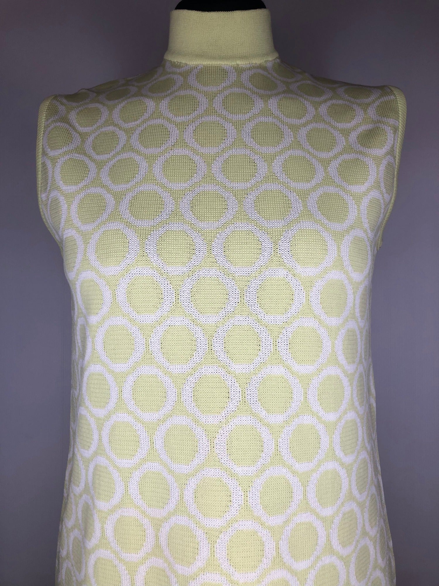 womens  vintage  Urban Village Vintage  urban village  summer  sleeve  multi  MOD  Miss Casual  knit dress  green  floral dress  dress  60s  1960s  14