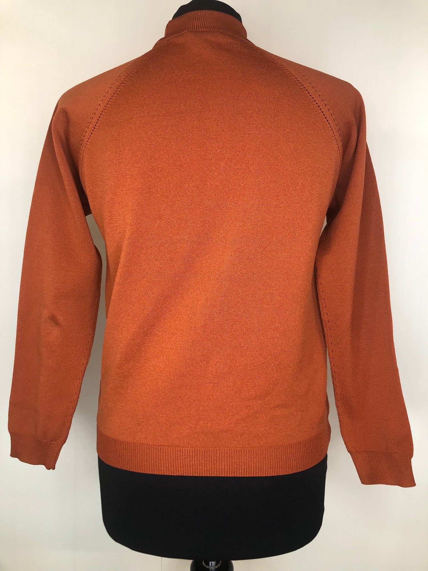 womens  vintage  Urban Village Vintage  urban village  Long sleeved top  long sleeve  light knit  knitwear  knitted  knit  jumper  high neck  elasticated  crew neck  brown  60s  1960s  10