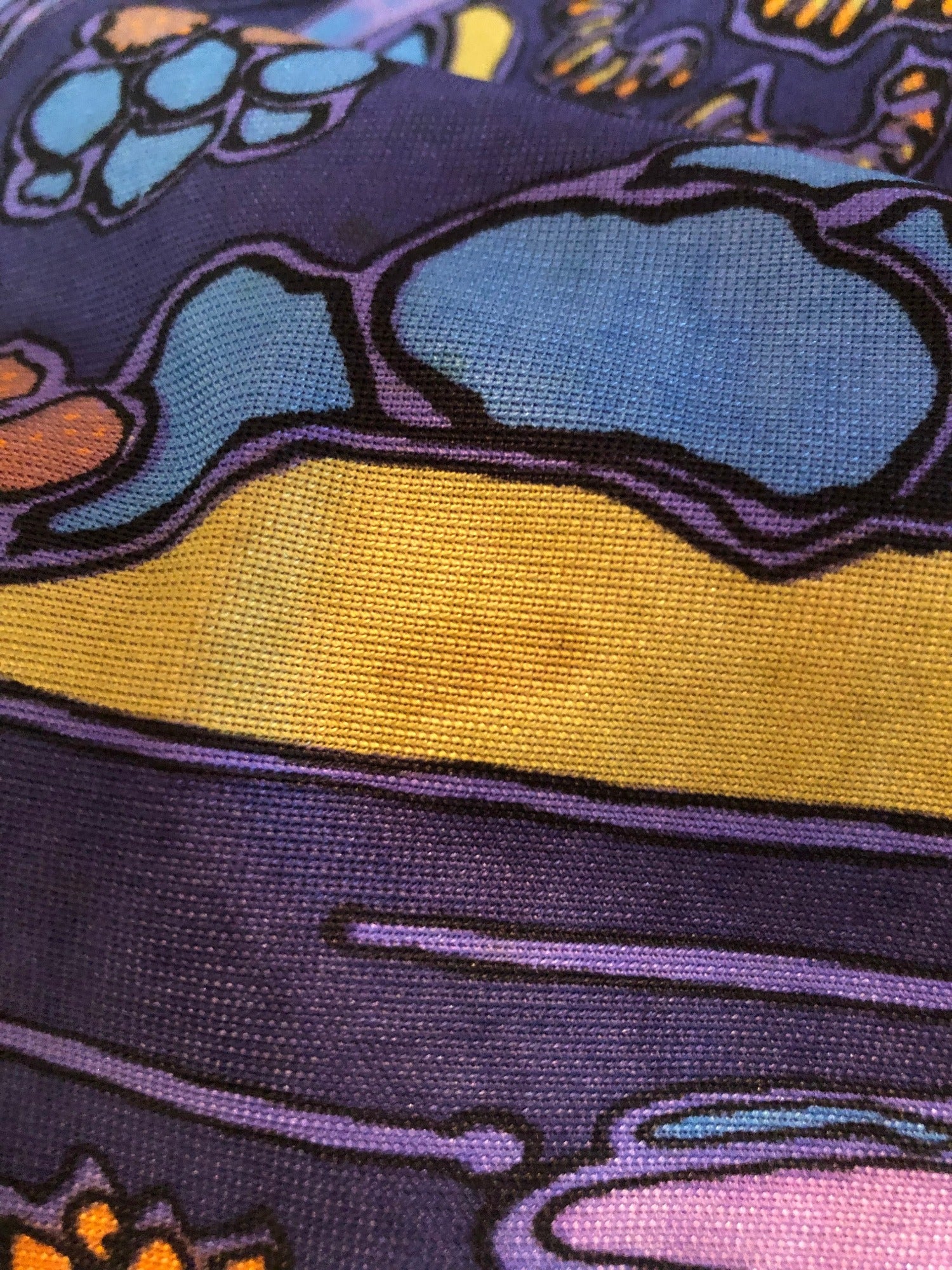 womens  wide leg  vintage  Urban Village Vintage  purple  palazzo pants  onsie  multi  jumpsuit  high neck  flares  flared  blue  all in one  70s  1970s  10