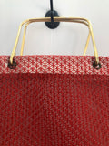 womens bag  womens  vintage  Urban Village Vintage  shopper bag  red  One Size  nylon  net style  handbag  bag  accessories  70s style  70  1970s