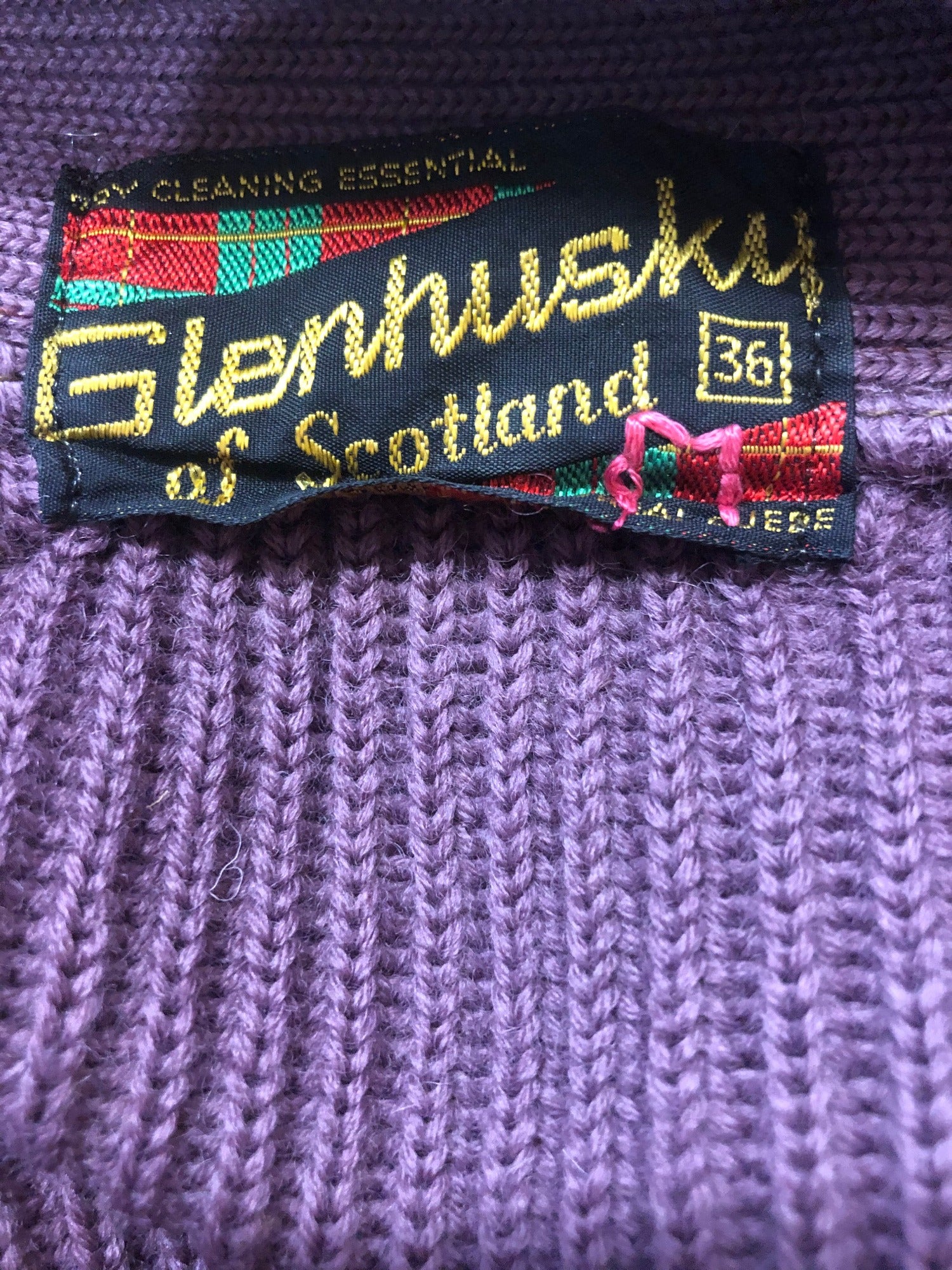 womens  waistcoat  vintage  Urban Village Vintage  urban village  suede  stitch detail  sleeves  purple  pockets  lined  knitted  Glenhusky of Scotland  fully lined  cardigan  button  70s  1970s  12