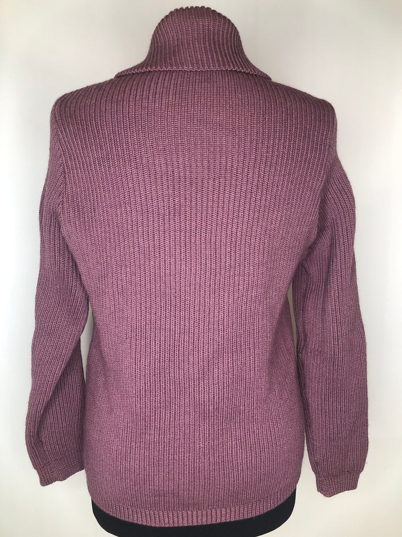 womens  waistcoat  vintage  Urban Village Vintage  urban village  suede  stitch detail  sleeves  purple  pockets  lined  knitted  Glenhusky of Scotland  fully lined  cardigan  button  70s  1970s  12