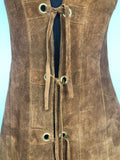womens jacket  womens coat  womens  waistcoat  vintage  vest  Urban Village Vintage  tunic  summer  Suede Jacket  Suede  Jacket  hippie  festival  dark brown  brown  boho  bohemian  60s  1960s  10