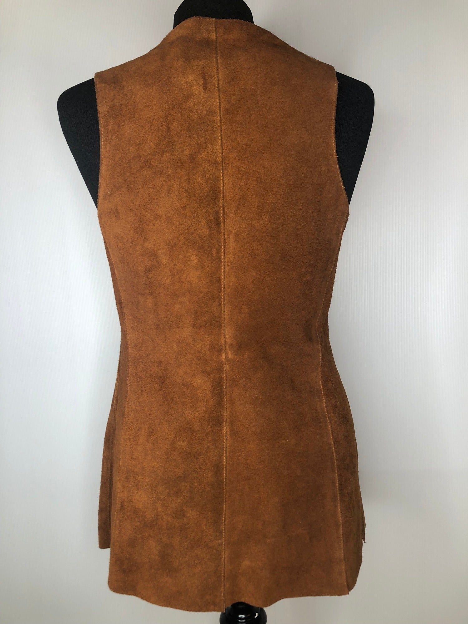 womens jacket  womens coat  womens  waistcoat  vintage  vest  Urban Village Vintage  tunic  summer  Suede Jacket  Suede  Jacket  hippie  festival  dark brown  brown  boho  bohemian  60s  1960s  10