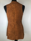 womens jacket  womens coat  womens  waistcoat  vintage  vest  Urban Village Vintage  tunic  summer  Suede Jacket  Suede  Jacket  hippie  festival  dark brown  brown  boho  bohemian  60s  1960s  10