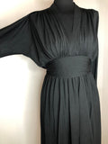 womens  vintage  Urban Village Vintage  Peter Barrow London  long sleeve dress  dress  black  8  70s  1970s