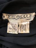 womens  vintage  Urban Village Vintage  Peter Barrow London  long sleeve dress  dress  black  8  70s  1970s