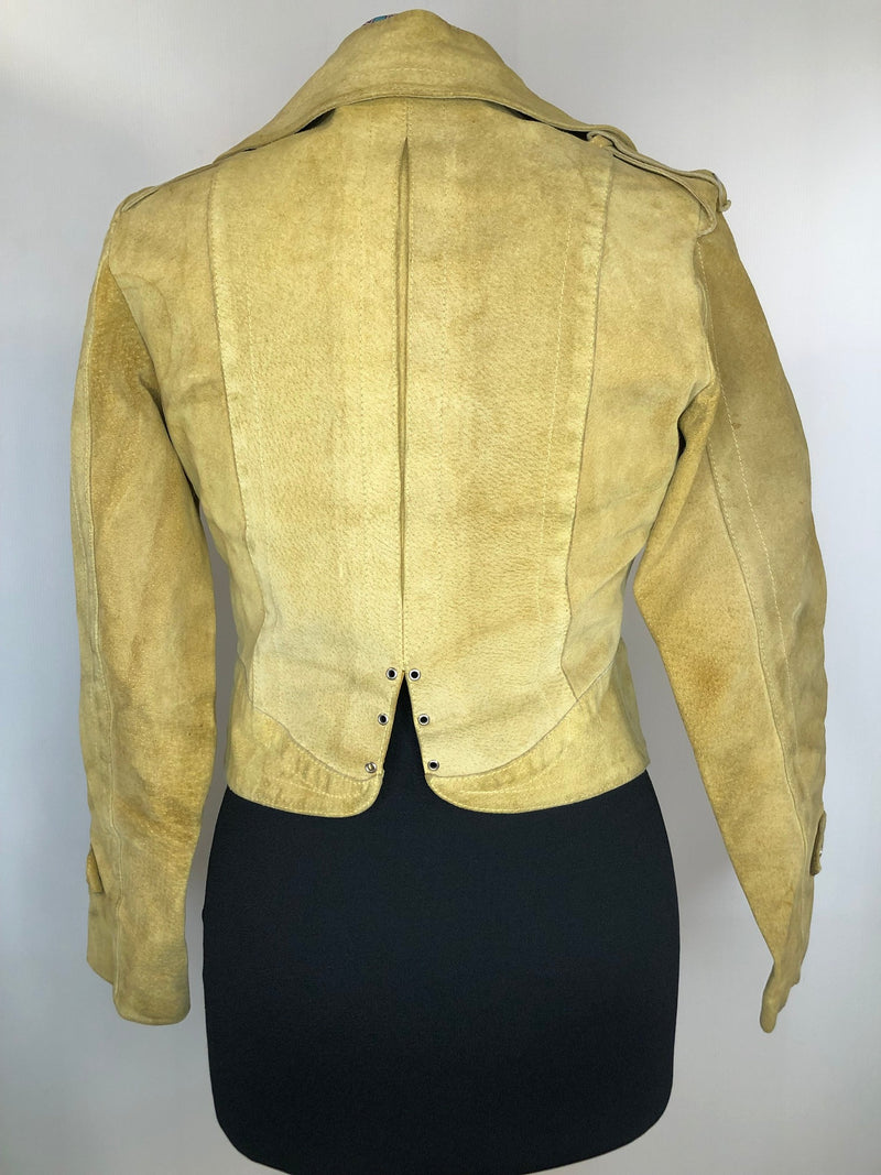 10  vintage  Urban Village Vintage  urban village  Suede Jacket  Suede  Rounded collar  mens  long sleeves  long sleeve  Jacket  front pockets  collared  collar  button  Antilopen  60s  1960s