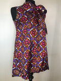womens  vintage  top  sleeveless  retro  pussy bow  print top  Pink  multi  MOD  high neck  floral print  ethnic print  ethnic  dress  Clive Rodney  brown  Blue  60s  6  1960s
