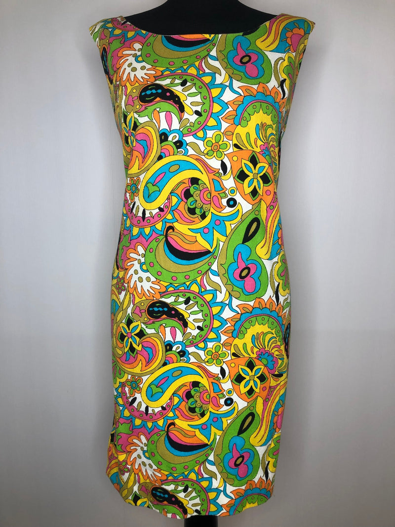 summer dress  summer  psychedelic  multicoloured  multi  mod dress  mod  dress  60s  1960s  16