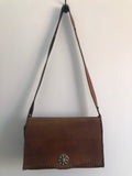 womens bag  womens  vintage  Urban Village Vintage  twist lock  tan  Shoulder bag  shoulder  One Size  leather stitch trim  Leather  hippie  hand bag  brown  boho  bohemian  bag  adjustable straps  accessories  70s  70  60s  60  1970s  1960s  1960