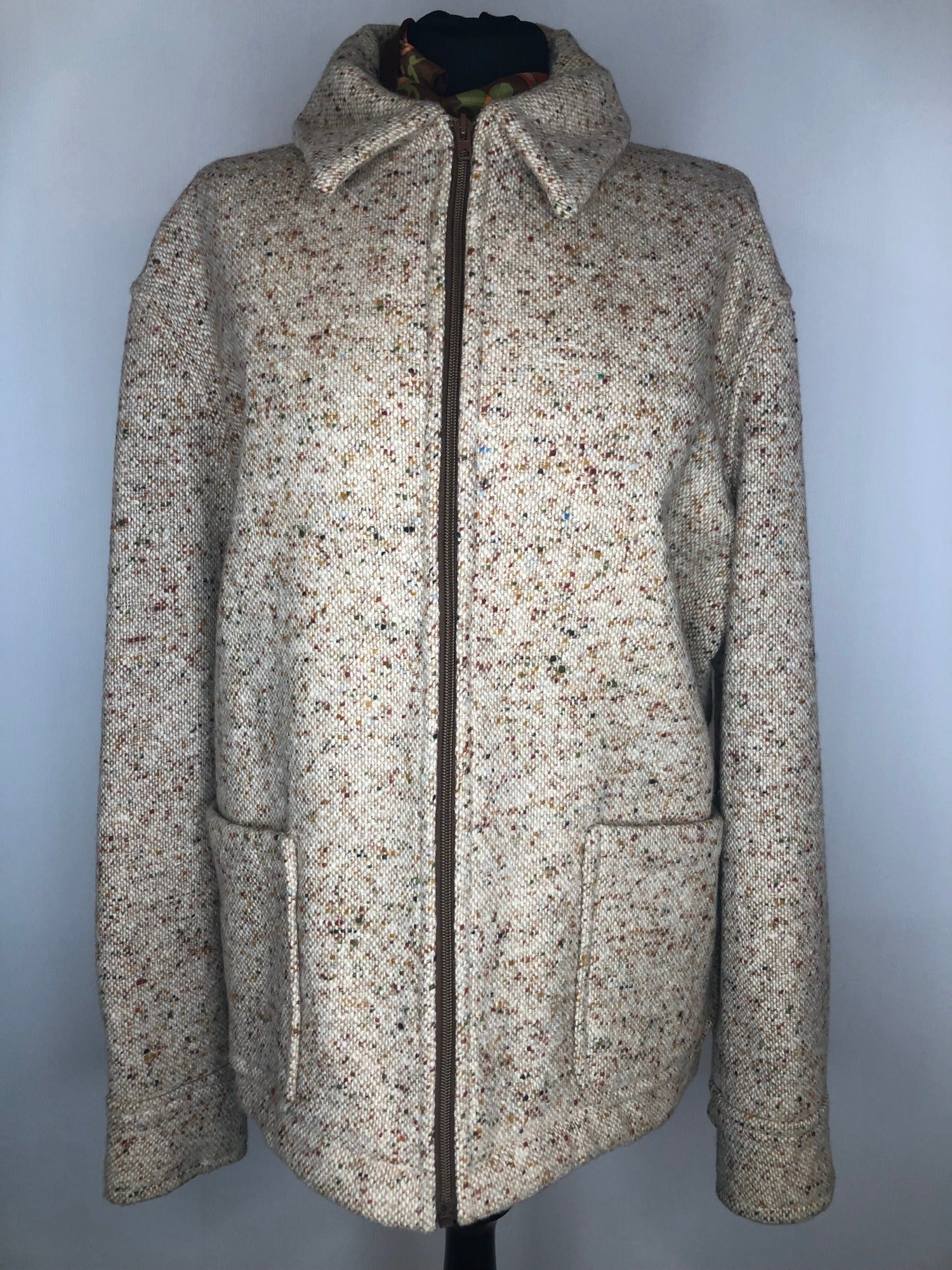 wool  womens  vintage  Urban Village Vintage  studio donegal  Jacket  coat  brown  beige  70s  70  1970s  16