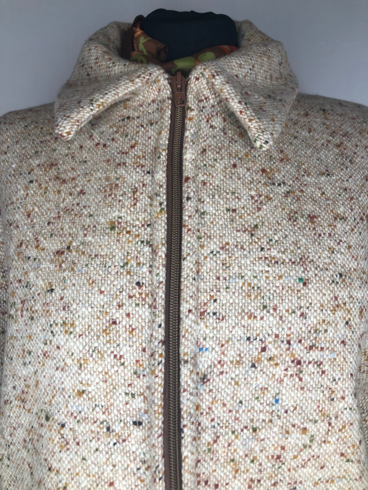 wool  womens  vintage  Urban Village Vintage  studio donegal  Jacket  coat  brown  beige  70s  70  1970s  16