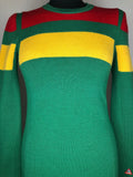 yellow  womens  vintage  Urban Village Vintage  urban village  sweater  Ski Jumper  red  multi  Long sleeved top  long sleeve  knitwear  knitted  knit  jumper  jumpe  green  Gabrielli  fitted  block colour  8  60s  1960s