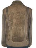 womens  Urban Village Vintage  urban village  suede  pockets  long sleeve  knitted  knit  jacket  Ina Modell  cardigan  cardi  brown  60s  1960s  14