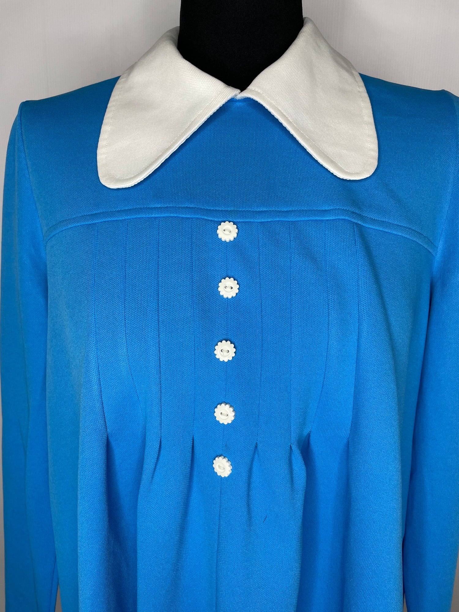 womens  vintage  Urban Village Vintage  urban village  round collar  Peter Pan collar  peter pan  mothercare  modette  mod  mini dress  maternity dress  maternity  Light Blue  Blue  Beagle collar  beagle  60s  1960s  16  14-16  14