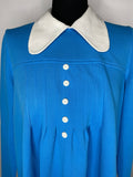 womens  vintage  Urban Village Vintage  urban village  round collar  Peter Pan collar  peter pan  mothercare  modette  mod  mini dress  maternity dress  maternity  Light Blue  Blue  Beagle collar  beagle  60s  1960s  16  14-16  14