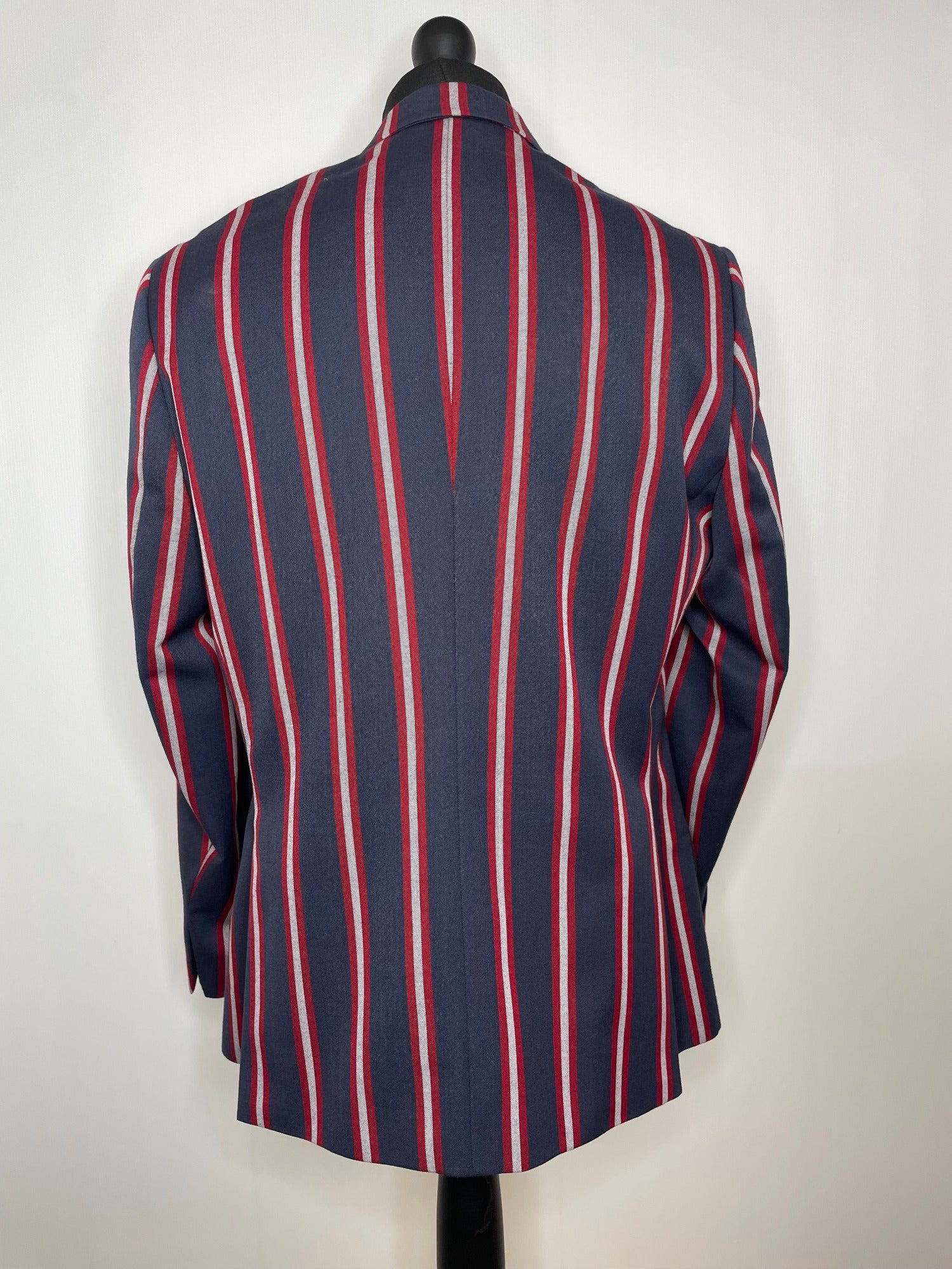 vintage  Stripes  striped  Navy  mod jacket  mod blazer  MOD  Merc London  merc  Mens jacket  mens  large  Jacket  burgundy  boating jacket  blue  Blazer  60s  42  1960s