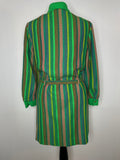 womens  waist belt  vintage  stripey  Stripes  striped  stripe  shirt collar  scooter dress  scooter  retro  red  Rainbow  pink  modette  MOD  midi  long sleeve  high neck  Herringbone  Green  dress  belted dress  70s  1970s  12