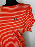 white  vintage  Urban Village Vintage  urban village  top  tee  t shirt  summer top  summer  stripey  Stripes  striped  stripe  short sleeved  short sleeve  retro  Red  MOD  Fred Perry  crew neck  Cotton  breton  14
