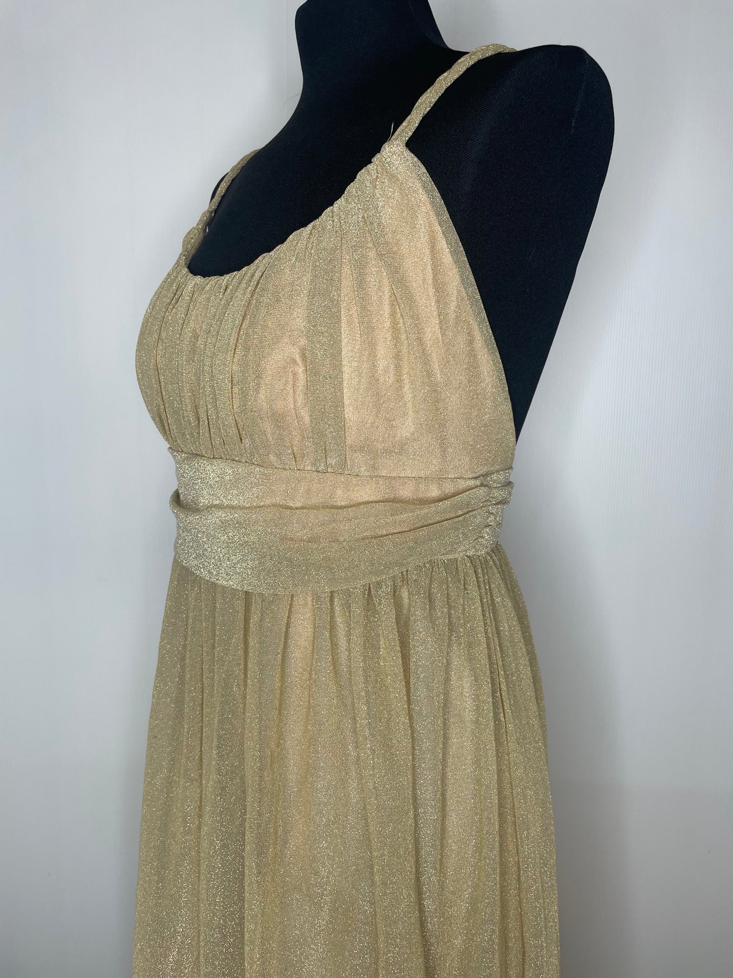 womens  vintage  Urban Village Vintage  urban village  summer dress  maxi dress  lurex  long dress  holiday  greek  grecian  gold metallic  gold lurex  gold  glittery  glitter  dress  boho  70s  70  1970s  12