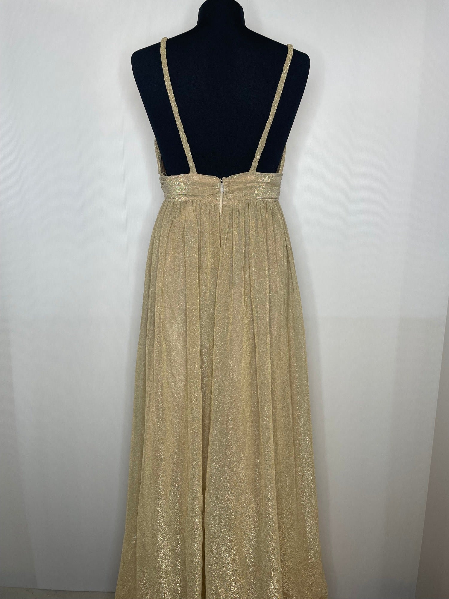 womens  vintage  Urban Village Vintage  urban village  summer dress  maxi dress  lurex  long dress  holiday  greek  grecian  gold metallic  gold lurex  gold  glittery  glitter  dress  boho  70s  70  1970s  12