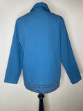 10  womens  waterproof  water repellent  vintage  pointed collar  point collar  outdoor wear  Outdoor jacket  nordic  large collar  faded  embroidery detail  embroidery  Embroidered  dagger collar  collared  collar  blue  big collar  70s  1970s