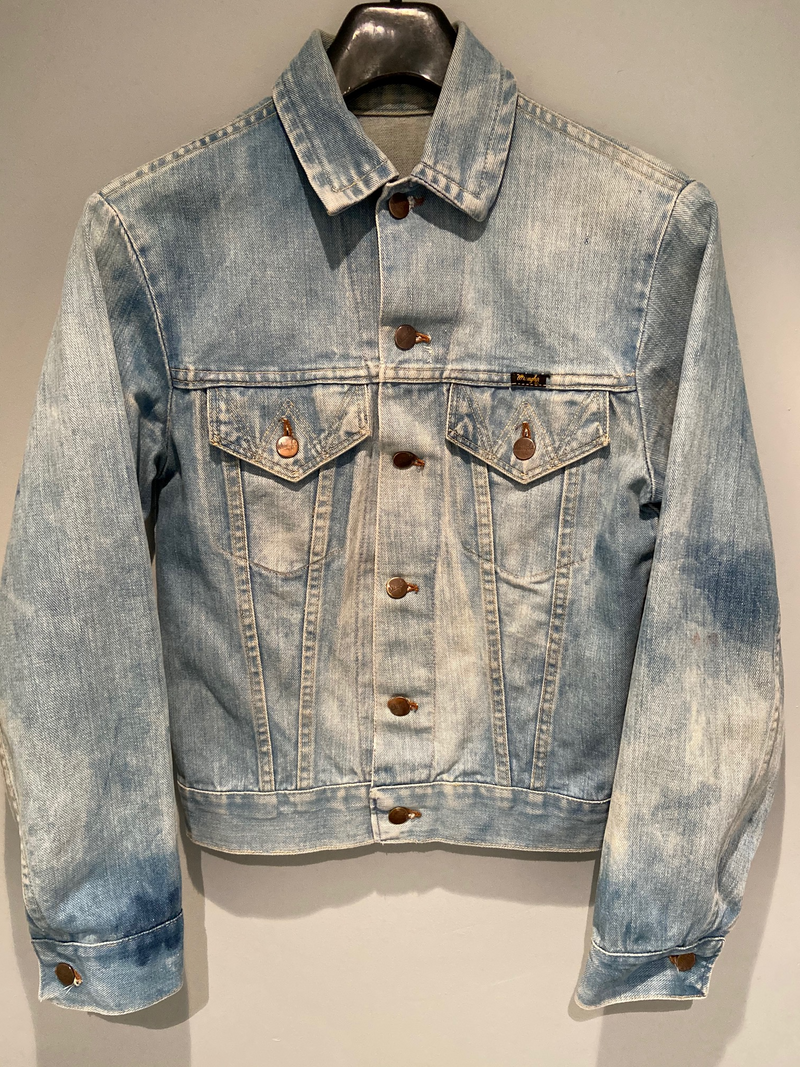 Vintage 1970s Wrangler Denim Jacket Faded Blue XS Mens Womens