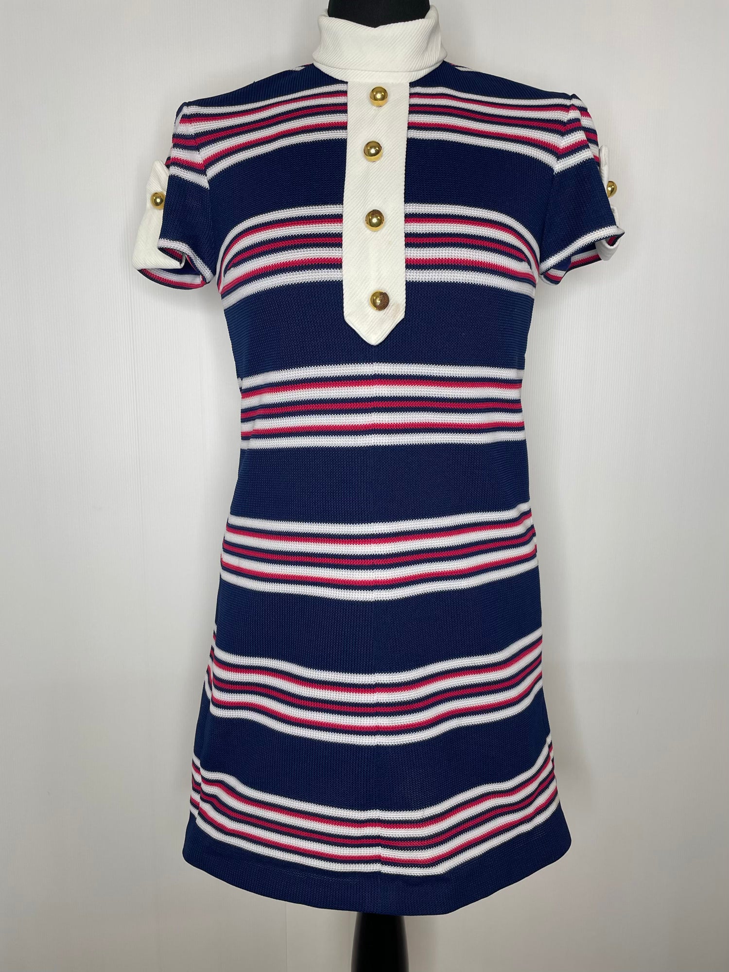 zip back  womens  white  vintage  Urban Village Vintage  striped dress  striped  short dress  scooter dress  scooter  Red  modette  MOD  mini dress  micro mini  dress  Blue  60s  1960s  10