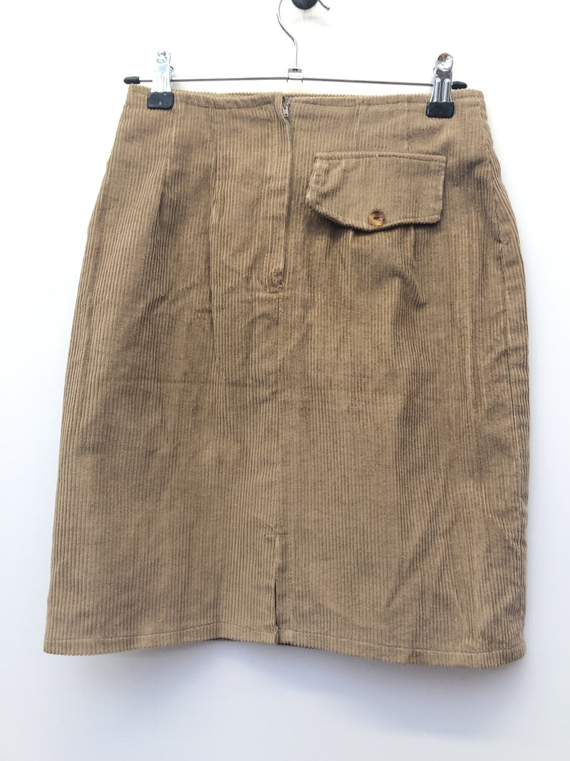 womens  vintage  Urban Village Vintage  urban village  Skirts  skirt  Mini Skirt  high waisted  cotton twill  brown