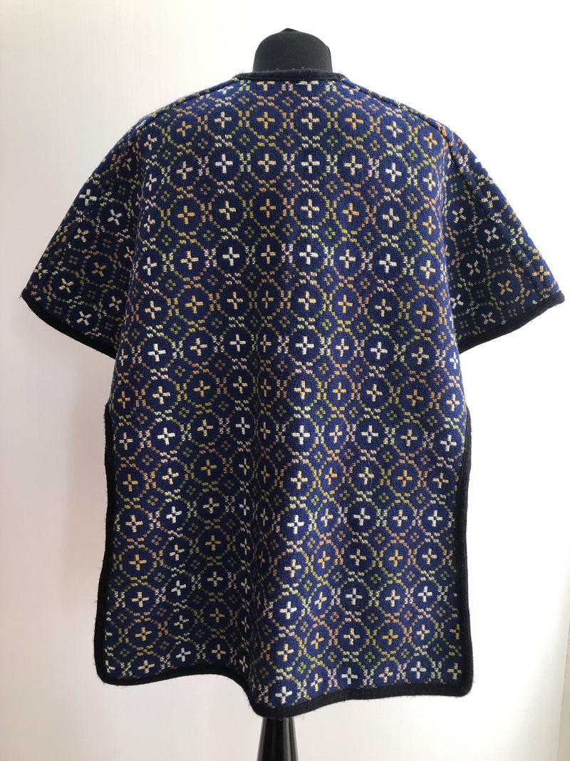 womens  waist belt  vintage  Urban Village Vintage  tapestry  S  MOD  cape  blue  60s  1960s