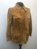 womens  western  vintage  Urban Village Vintage  Suede Jacket  Suede  shirt  Jacket  dagger collar  Cowboy Shirt  brown  70s  1970s  10