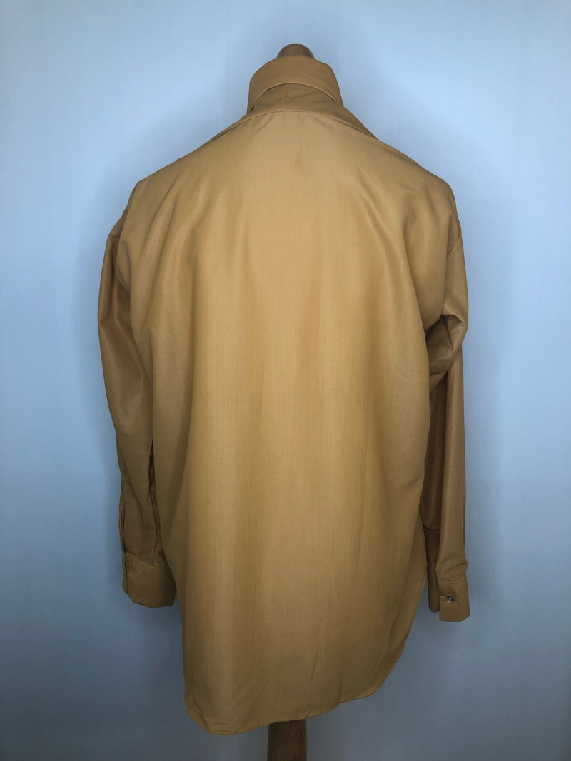 yellow  vintage  Urban Village Vintage  urban village  Somax  Shirt  retro  printed  print  Mens Shirts  mens  long sleeves  Long sleeved top  long sleeve  L  dagger collar  dagger  button down  button  70s