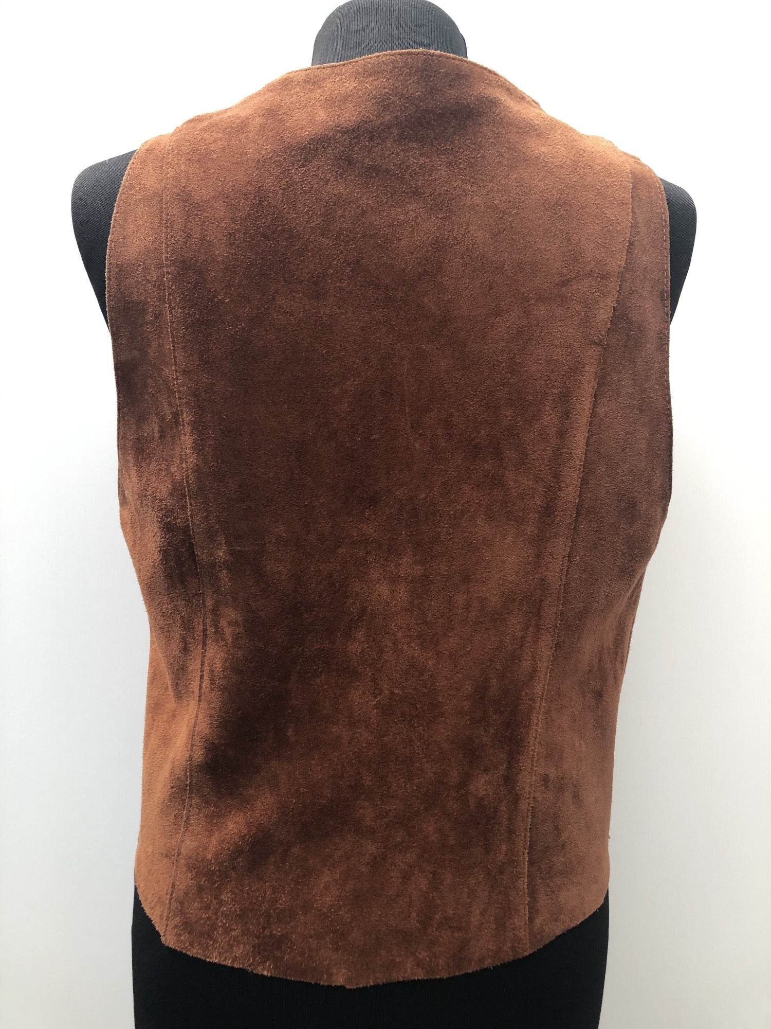womens jacket  womens coat  womens  waistcoat  vintage  vest  Urban Village Vintage  summer  Suede Jacket  Suede  press stud fastening  Jacket  floral  decorative buttons  brown  70  60s  1970s  1960s  10