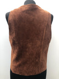 womens jacket  womens coat  womens  waistcoat  vintage  vest  Urban Village Vintage  summer  Suede Jacket  Suede  press stud fastening  Jacket  floral  decorative buttons  brown  70  60s  1970s  1960s  10