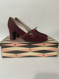 womens  vintage  Urban Village Vintage  urban village  shoes  round toe  red  peaky blinders  heels  claret  70s  5  20s  1970s  1920s